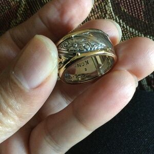 Konstantino 18k Yellow Gold and Sterling Silver Ring - Size 7